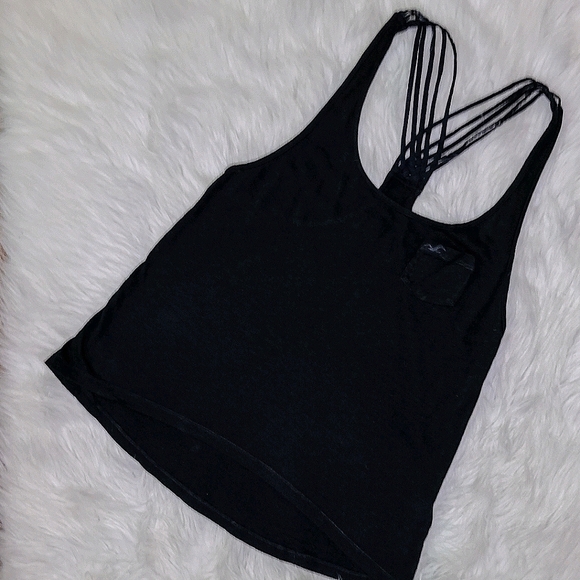 Hollister Black Racer Back Tank Top - Picture 1 of 2